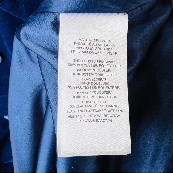 RALPH LAUREN VELVET SAPPHIRE BLUE WESTERN DOUBLE BREASTED LONG JACKET SZ 12 NWT - Picture 4 of 7